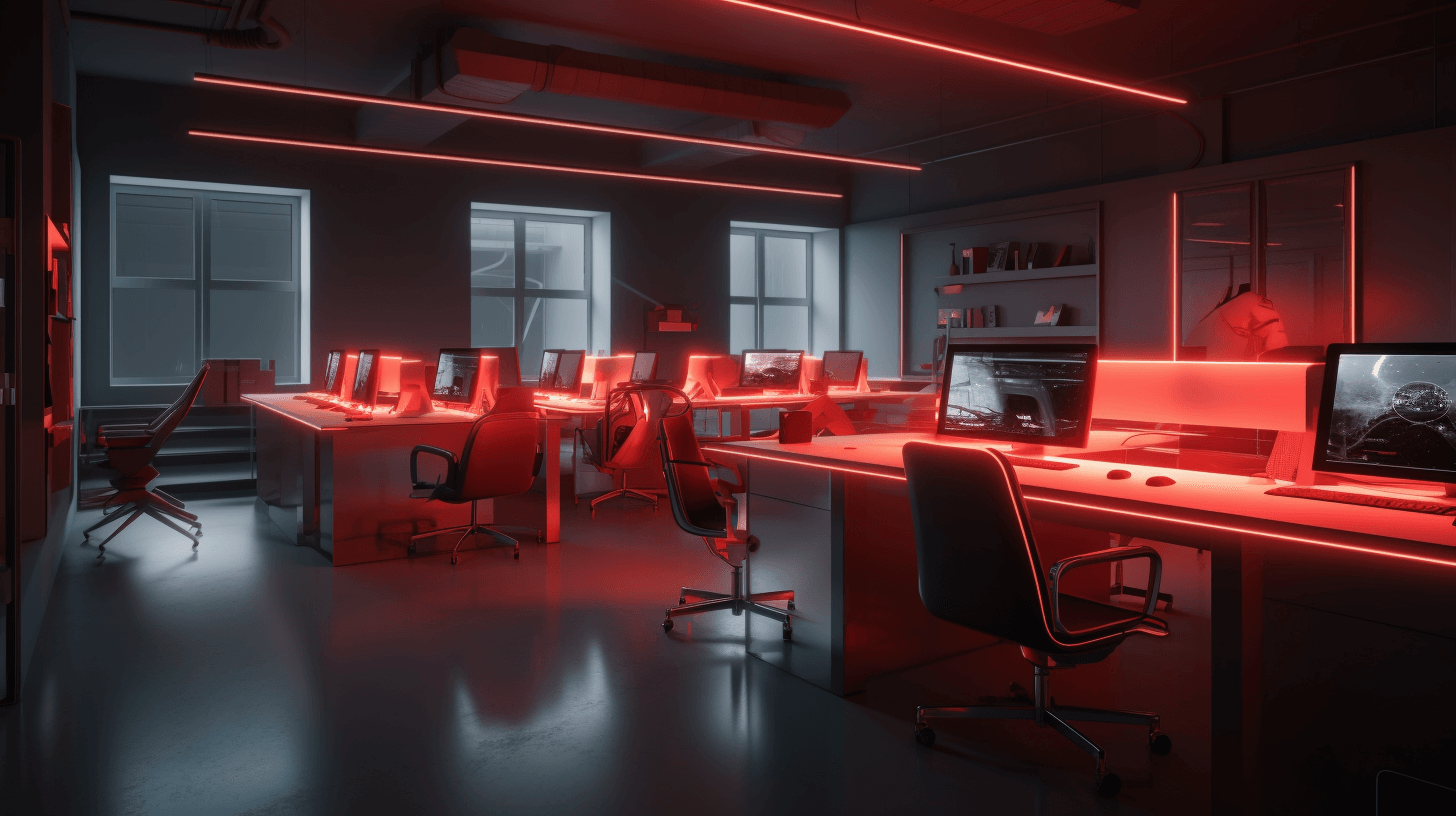 Hot desking office environment